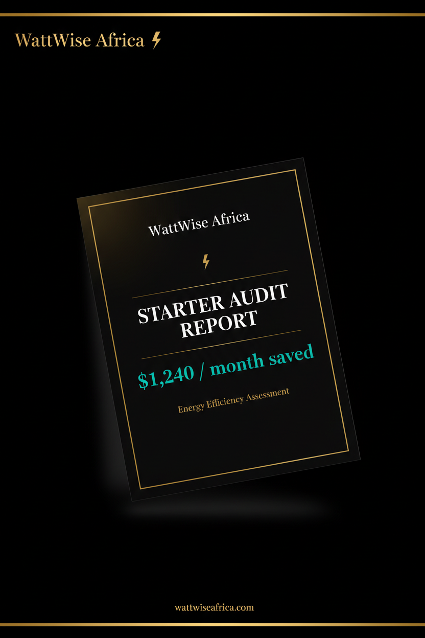 WattWise Starter Audit Report — Know Exactly Where Your Energy Money Goes